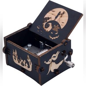 New The Nightmare Before Christmas Music Box - Engraved Mini Wood Music Box Gift